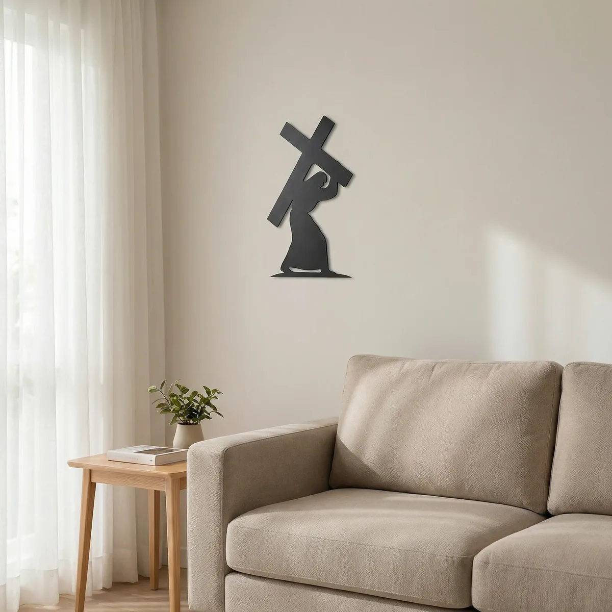 Cruz de Cristo em aço — MadeBlack