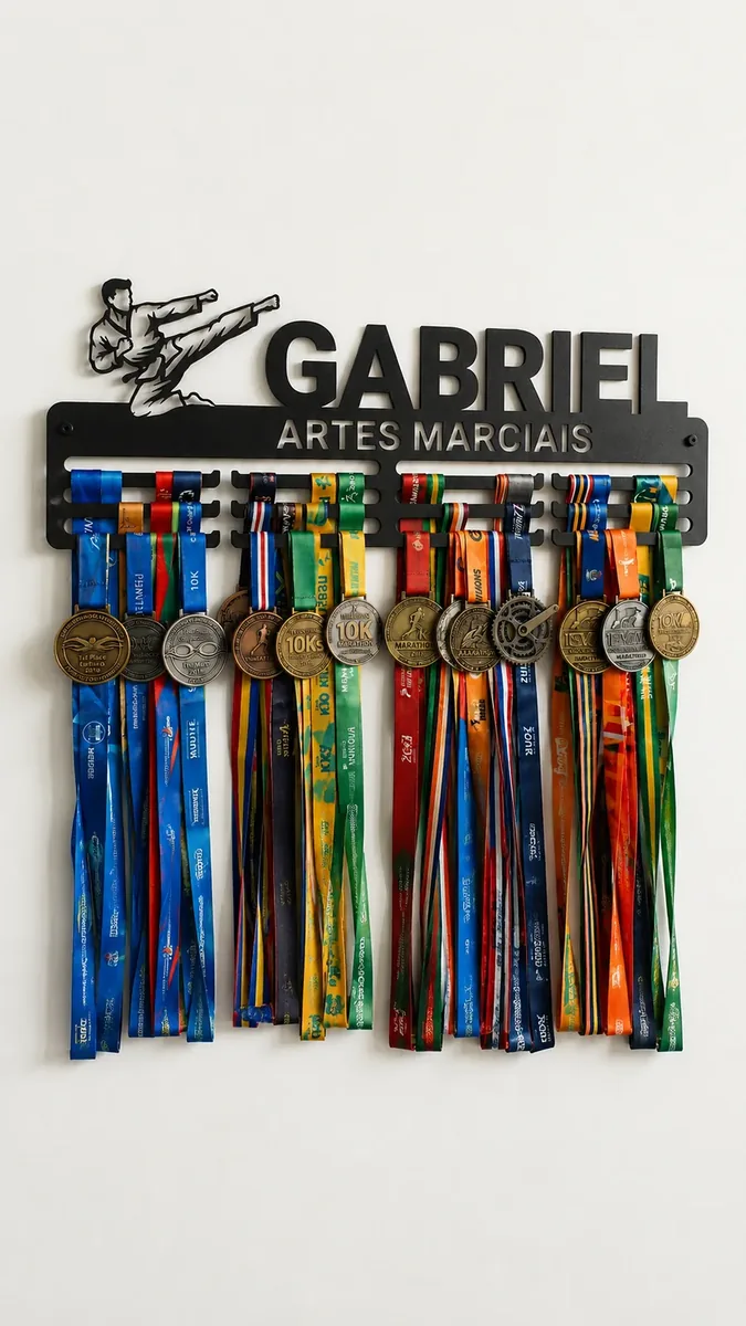 Porta-medalhas Artes Marciais em aço — MadeBlack