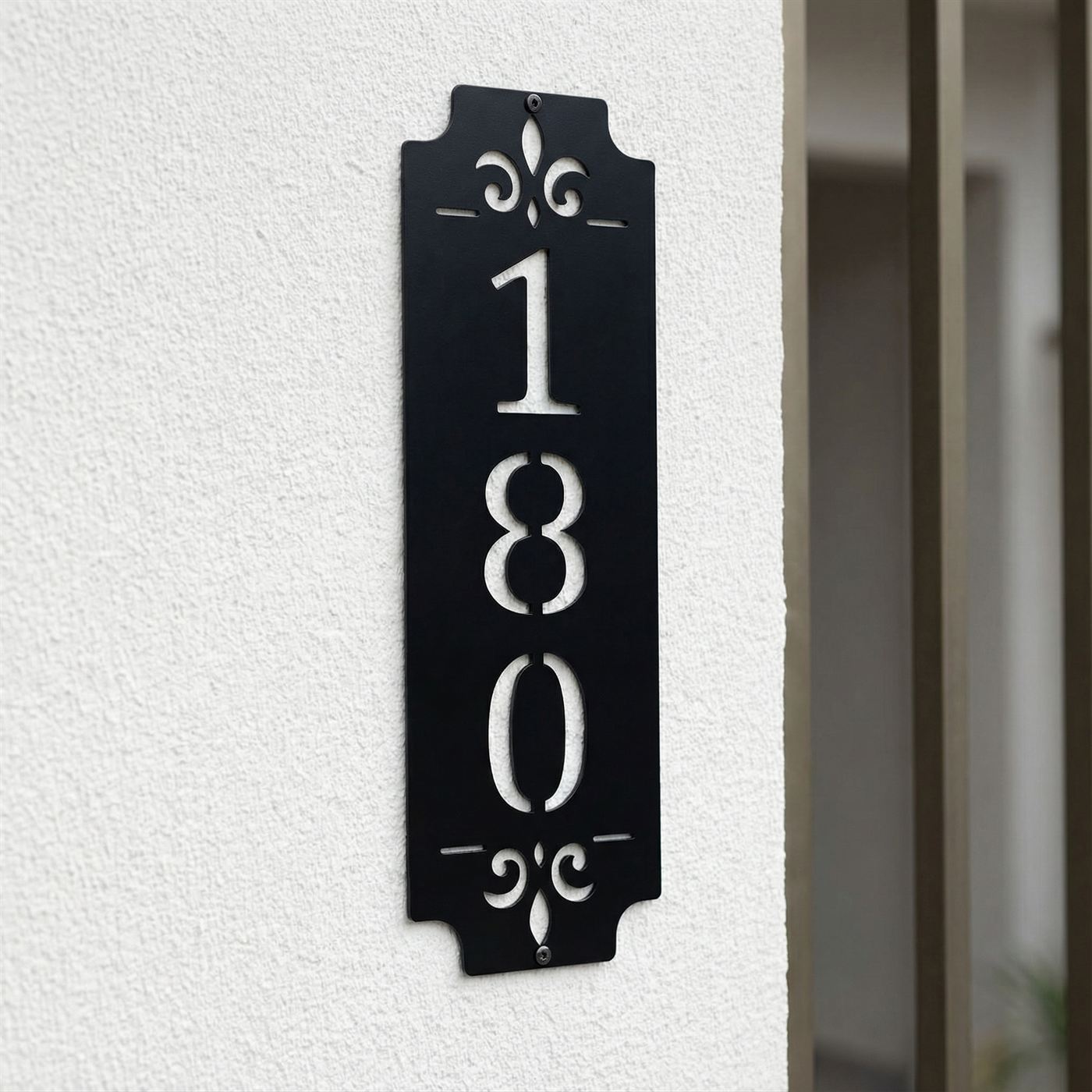 Número Residencial Vertical Clássico em aço — MadeBlack