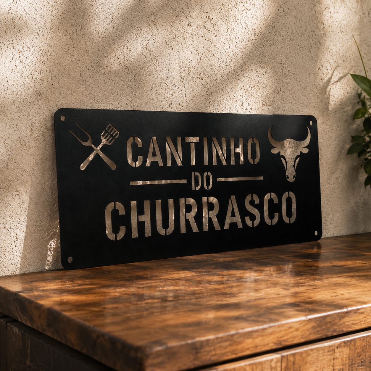 Placa Churrasco Personalizada em Aço em aço — MadeBlack