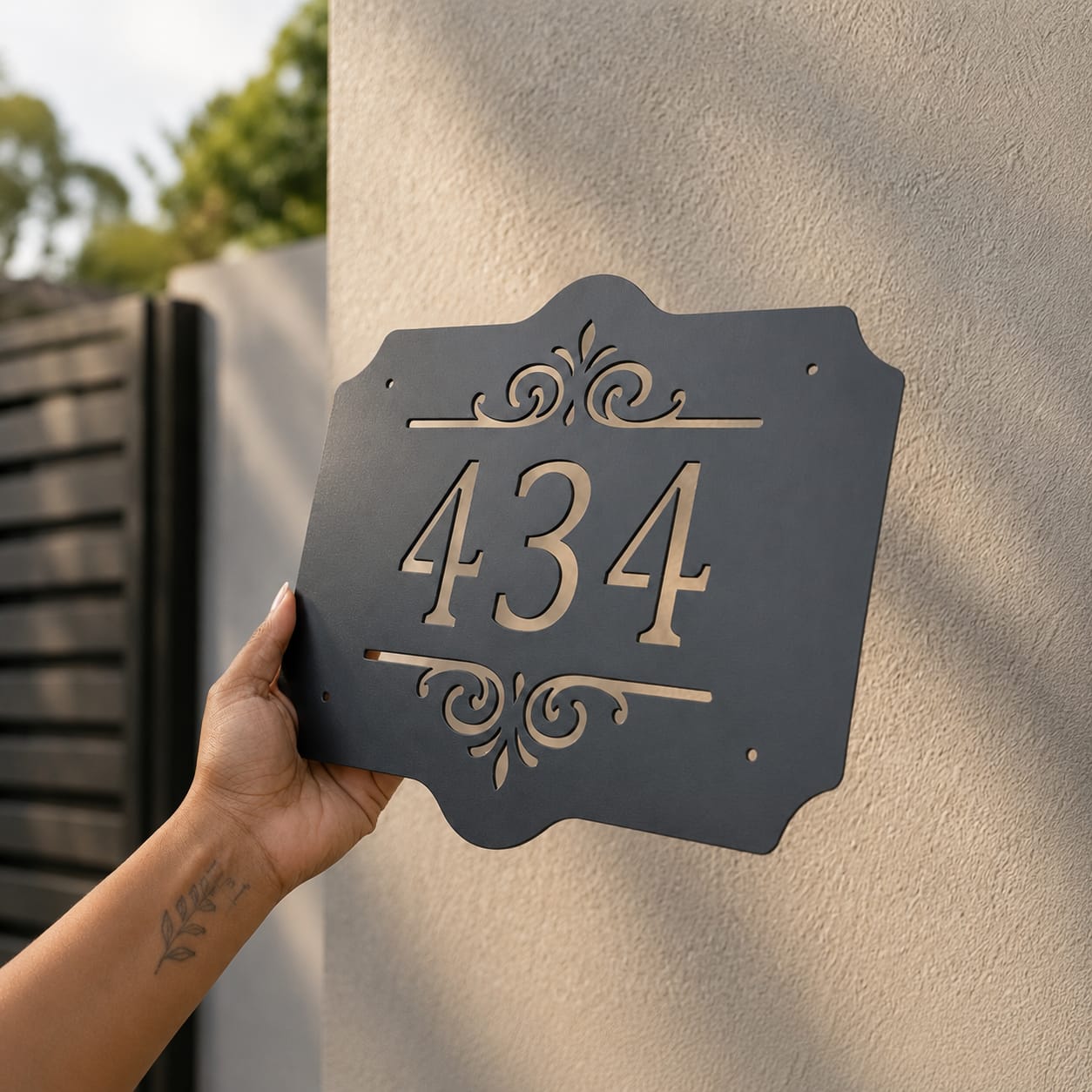 Número Residencial Clássico em Aço em aço — MadeBlack